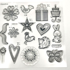 CTMH Close To My Heart Stamp Acrylix You Are My Happy Icons & Sentiments CC1025