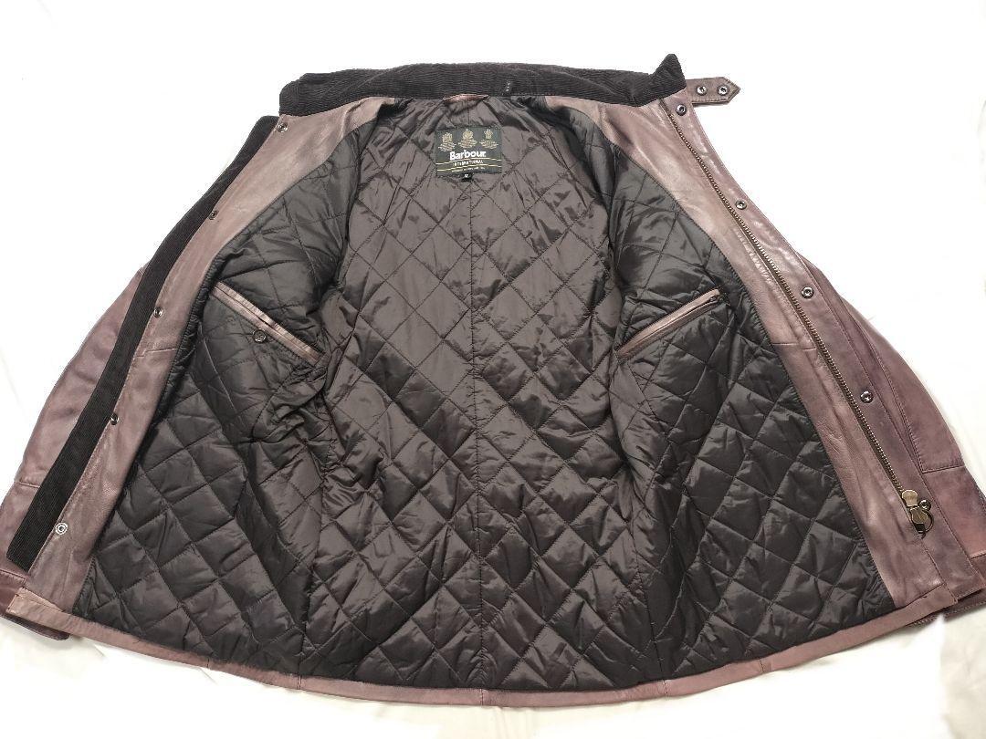 サリ Barbour leather international M Barbour Leather International Jacket M Brown Military Style