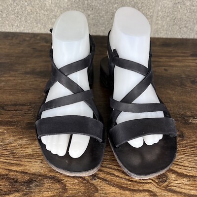 Officine Creative Black Sandals, size 40EU/7US Officine Creative Womens Black Leather Italy Strap Sandals  main image 4
