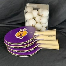Los Angeles Lakers Pickle Ball Game 4 Paddles Box of 21 Balls Tailgate Party Fun
