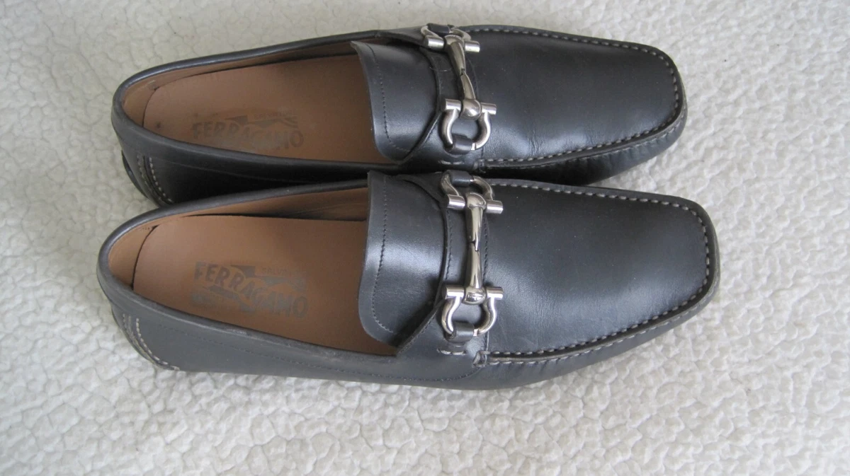Salvatore Ferragamo Loafer Gray Casual Shoes for Men for 