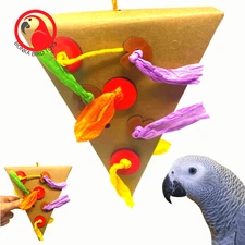 2217 Large Pizza Slice Bonka Bird Toys Cages Toy Foraging Chew Shredder Parrot