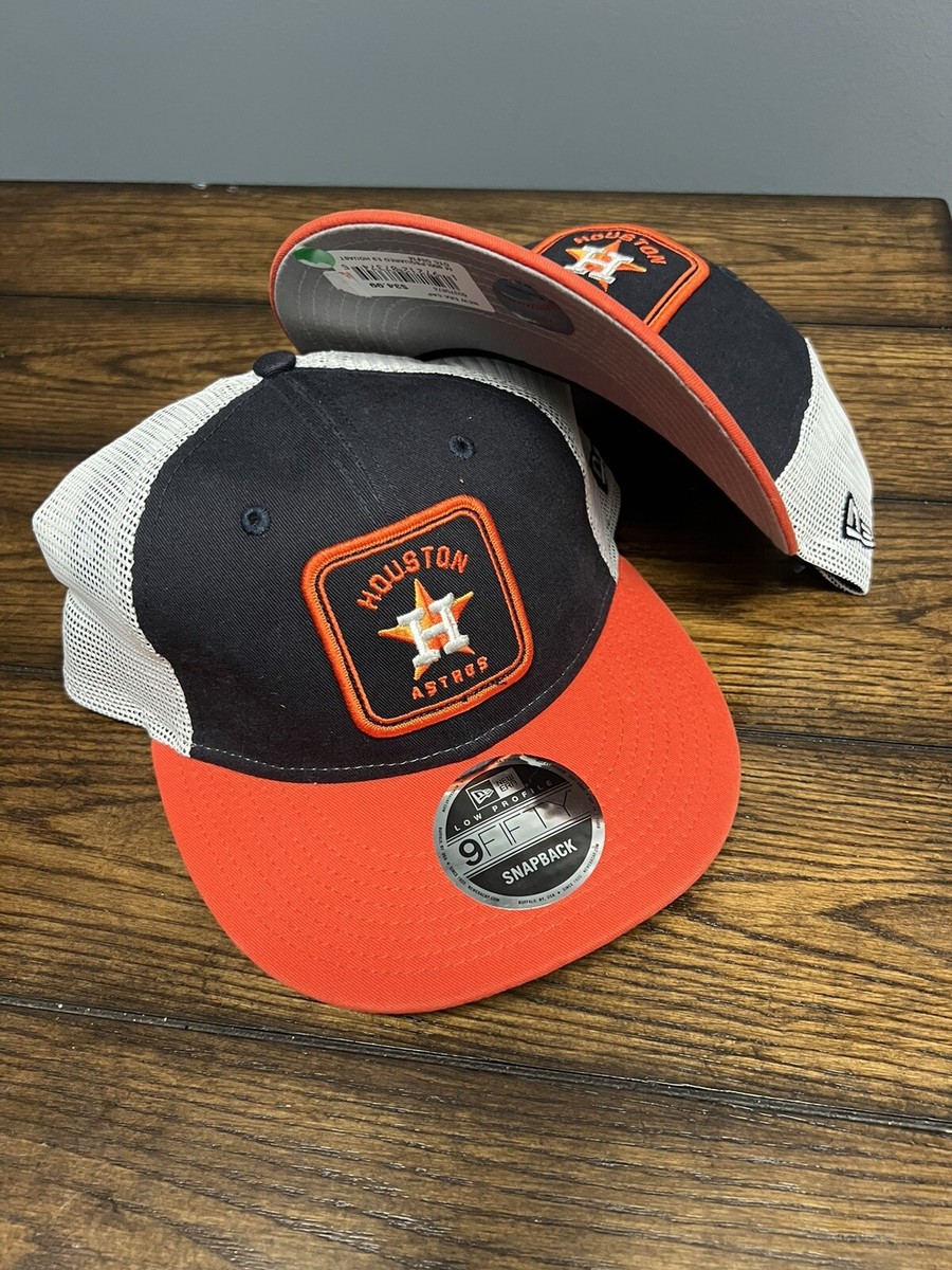 Houston Astros Hat NE 9Fifty Snapback Low Pro Black Squared