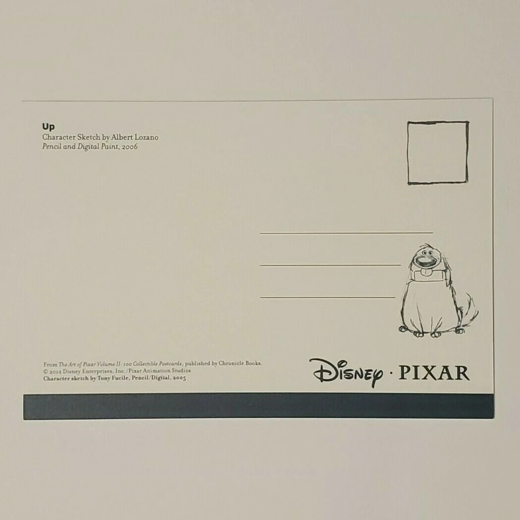 Up Postcard Art of Pixar Collection Disney Dug | eBay