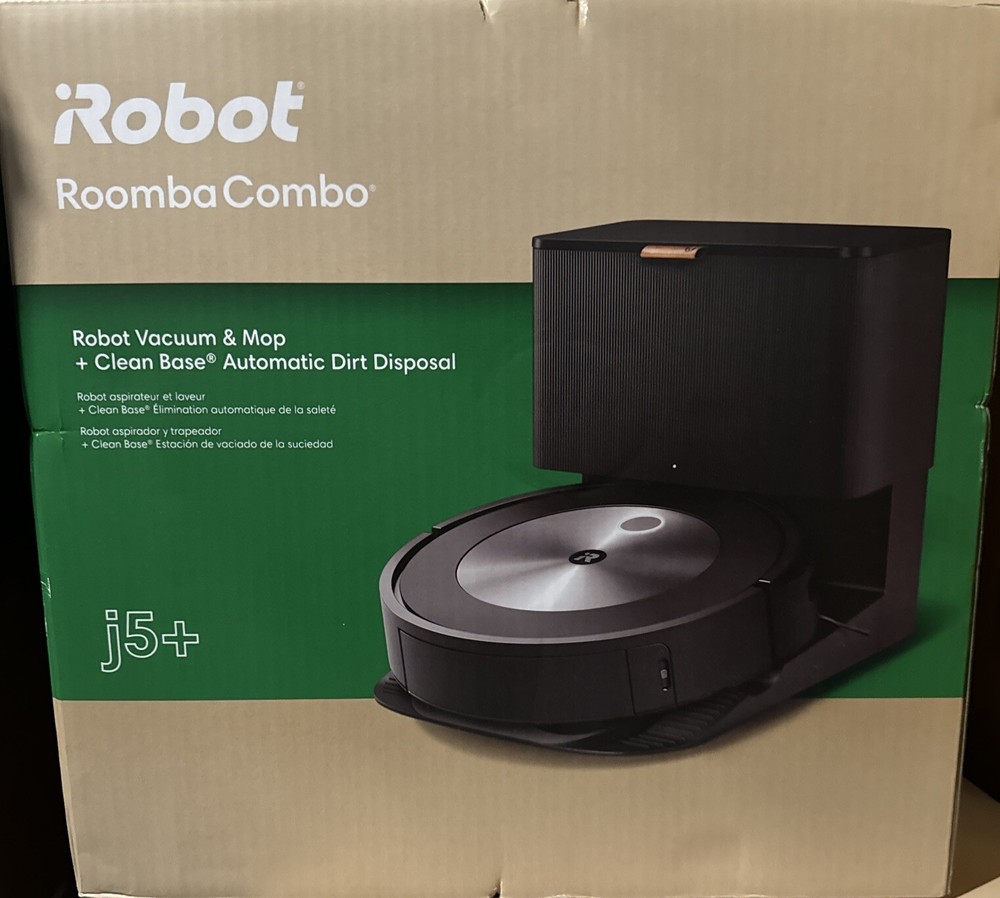 iRobot Roomba J5+ Robot Vacuum & Mop Clean Base j557020 ( NEW in BOX)