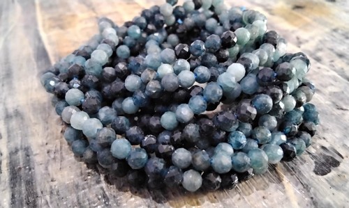 Natural Blue Tourmaline, 3mm, Faceted, Approx 145pce, Free postage. Oz Seller - Picture 4 of 4