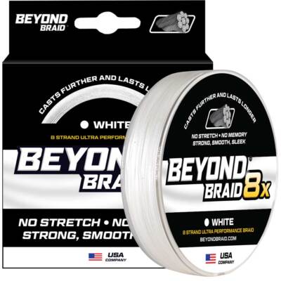  Beyond Braid Braided Fishing Line - Abrasion Resistant - No Stretch - Strong