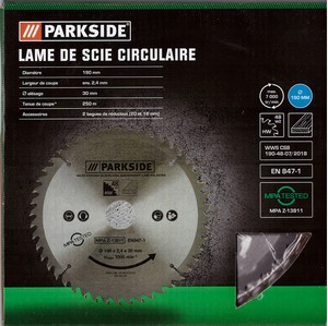Lame Carbure Scie Circulaire Parkside 190x30mm 48 Dents Ebay
