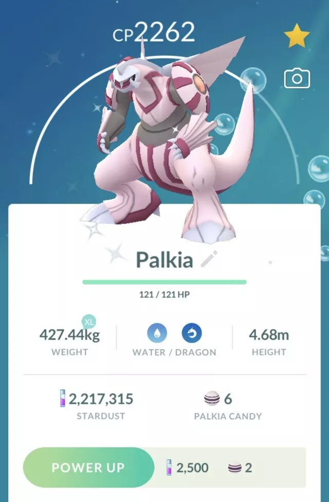 Shiny Palkia Pokemon Trade Go