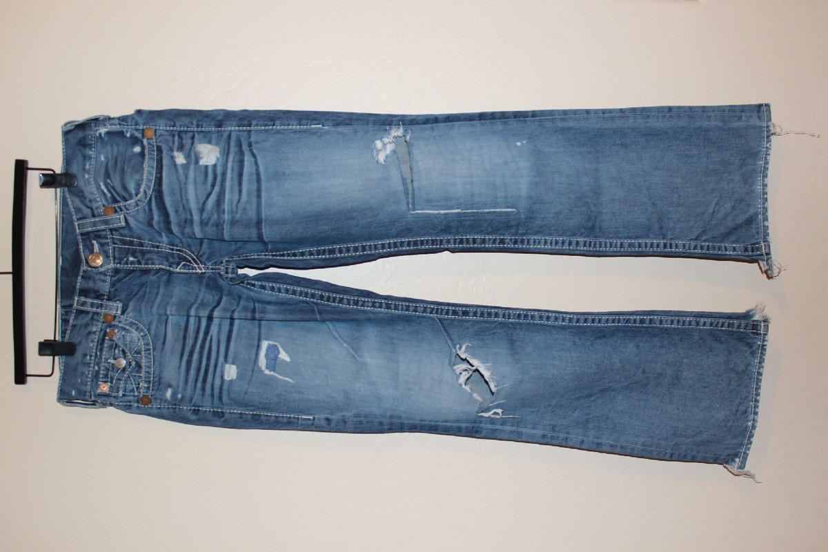 r*t様 TRUE RELIGION BILLY BIG T 32×33 Mens TRUE RELIGION BRAND JEANS 32x33 Billy Big T Flap Pocket Blue