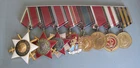 Very rare Ribbon bar of a Bulgaria communist general with orders and medals