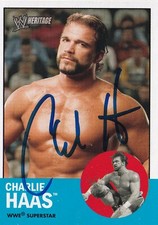 Charlie Haas Signed 2006 Topps Heritage II WWE Card #54 Wrestling Autograph ROH