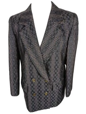 Unbranded Wms Sz PM Multi Color Double Breast Suit Separate Jacket B28