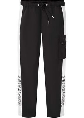 Neu Loose Fit Schlupfhose Straight Gr. 54 Schwarz Herren Hose Sport-Pants