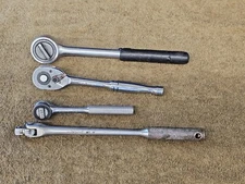 4 Ratchet Wrench Breaker Bar 1/4" 3/8" 1/2" Reversible Hand Tool KTI Mustang