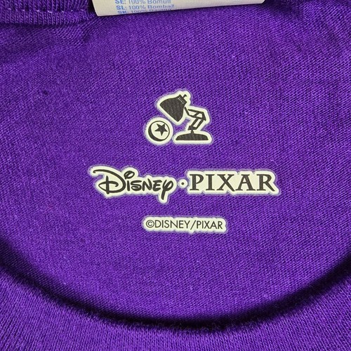 Disney Pixar Kid's Happy Holidays T-Shirt Size S Purple Short Sleeve Christmas - Picture 4 of 7
