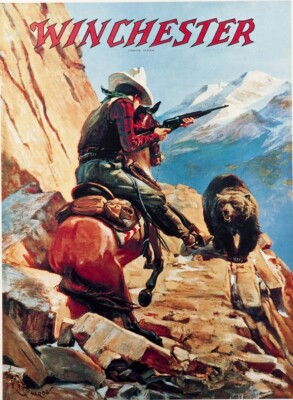 Winchester Rifles Grizzly – Vintage Western Advertising Poster