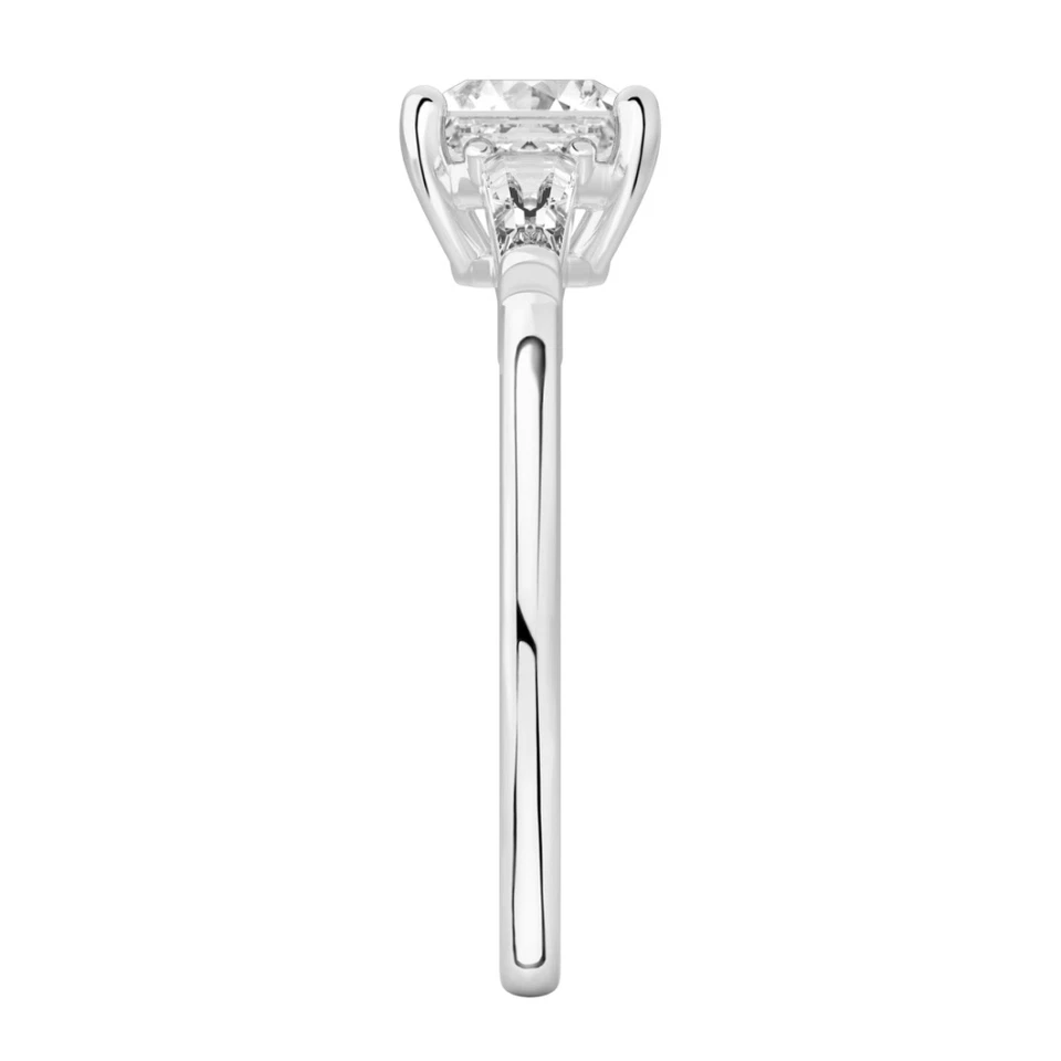 1,30 ct Asscher-Schliff Diamant Ehering 18 kt Weißgold IGI Lab Created - Bild 3 von 4