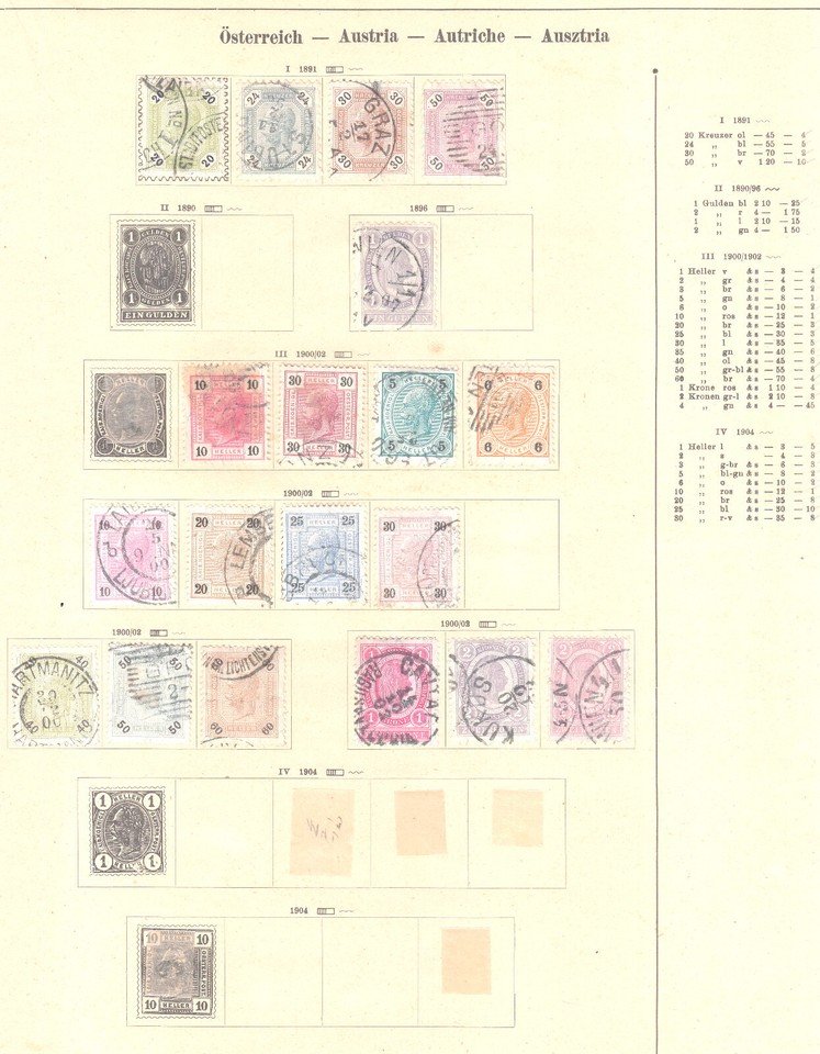 Austrian Empire 1850 and later stamp collection part 3 scans classic