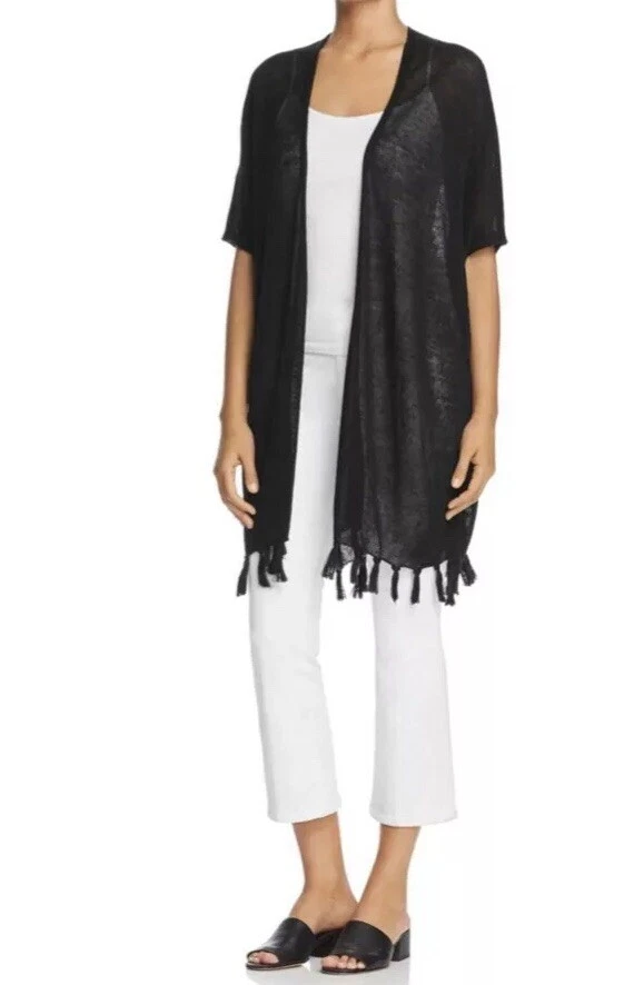New 125 Tommy Bahama Lea Long Fringe Linen Open Cardigan L eBay