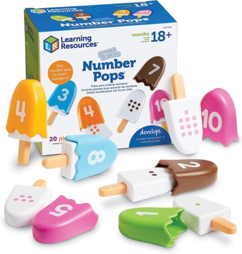 20 Pcs Learning Toy  Number Learning Toy  pops 2+ toddler gift for kids - Picture 1 of 8