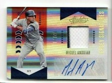MIGUEL ANDUJAR 2020. Panini Absolute Baseball Jersey Signatures  # 30/40