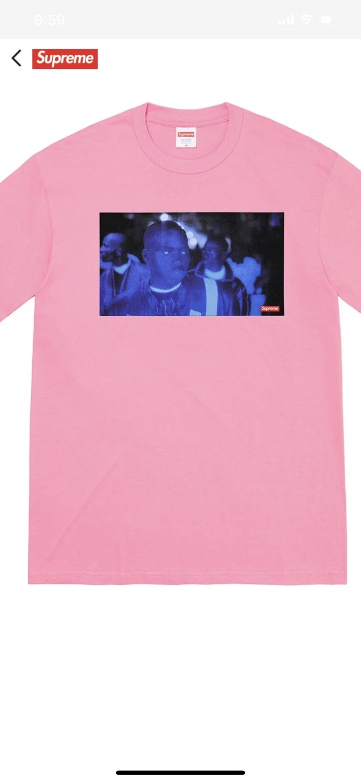 SUPREME AMERICA EATS ITS YOUNG TEE SHIRT/ROSE/TAILLE GRANDE / 100 % AUTHENTIQUE/NEUF/VENTRE