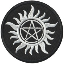 Supernatural Anti-Possession Pentagram Iron On embroidered Patch (our Ref LB121)