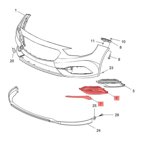 Right Front Bumper Fog Light Cover Grille Trim For Buick Regal Sportback 2018-20 - Picture 5 of 8