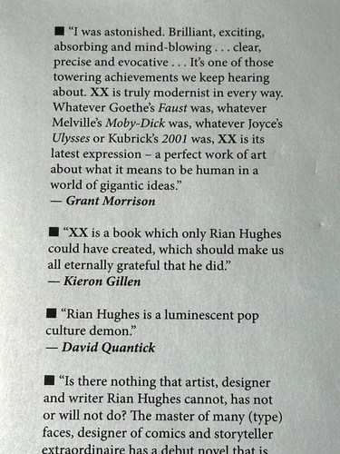 XX by Rian Hughes (English) Hardcover Book - NEW - Picture 6 of 15