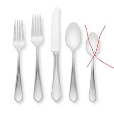 Kate Spade 288746 Magnolia Drive 5-Piece Flatware Set, MISSING TEASPOON