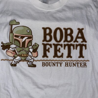 STAR WARS Boba Fett Tシャツ ホワイト M Star Wars Boba Fett Bounty Hunter T-Shirt White Small | eBay