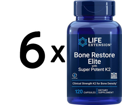 6 x Life Extension Bone Restore Elite with Super Potenet K2 - (333,32 EUR/kg)