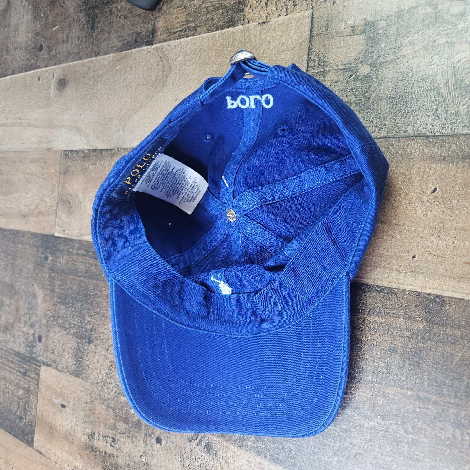 Polo Ralph Lauren berretto da baseball uomo blu con crema classico cappello chino pony