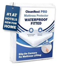 CleanRest Waterproof Mattress Fitted Sheet Protector, Ultimate Defense King