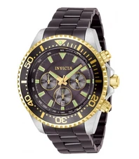 Invicta Pro Diver Men's 47mm Two-Tone Gold Accent Chronograph Watch 27477 RARE