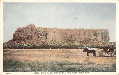 Mesa Encantada NM New Mexico Enchanted Mesa c1900-20s Vintage Postcard