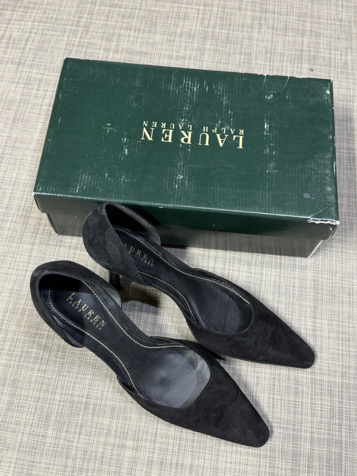 Ralph Lauren Mujer Tacón Alto Negro Talla 8.5 Nuevo con Caja Foto 2 de 4