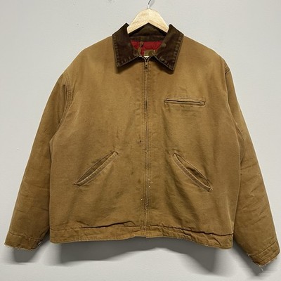 Vintage 70s 80s Carhartt 6QLJ Quilt Lined Detroit Jacket YKK Zip