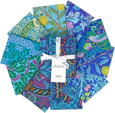 Kaffe x Morris & Co. Blues 10 Fat Quarters FreeSpirit Fabric