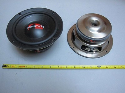 QTY 2 Old School Nakamichi ME-0634   6''  4-Ohm 60W Low Frequency Speaker Driver