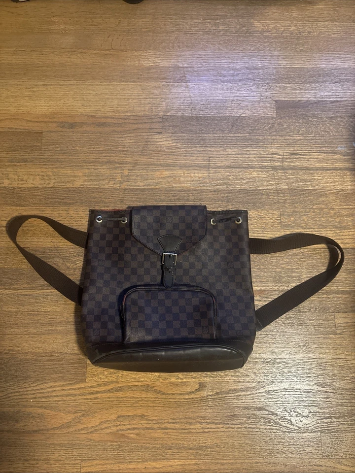 Louis Vuitton Book Bag Unisex Brown Leather Authentic Used From Paris - Image 2 of 4