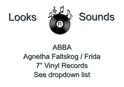 ABBA / AGNETHA FALTSKOG / FRIDA  7'' VINYLS - VARIOUS TITLES - EX