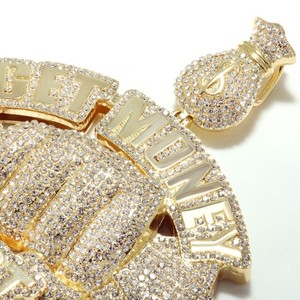 Authentic 14K Rope Chain 10mm 24" & 30" | Get Bag Money Sign Gold Plated Men XXL Hip Hop