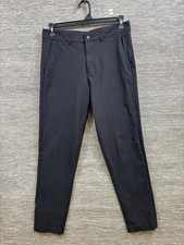 Lululemon ABC Warpstreme Chino Tapered Pants Mens Size 32 Black Slim Fit
