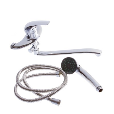 Bathroom Faucet With Shower Set Thema Lux Atrium L-18612, Chrome