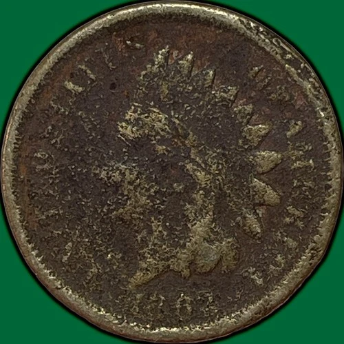 1862 Indian Head Cent Good G Coin, Corrosion #35380