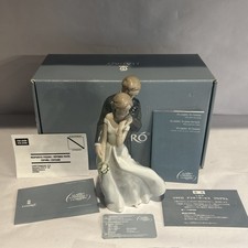 Statuina matrimonio porcellana sposa e sposo Lladro - "Amore eterno". Scatola aperta nuova