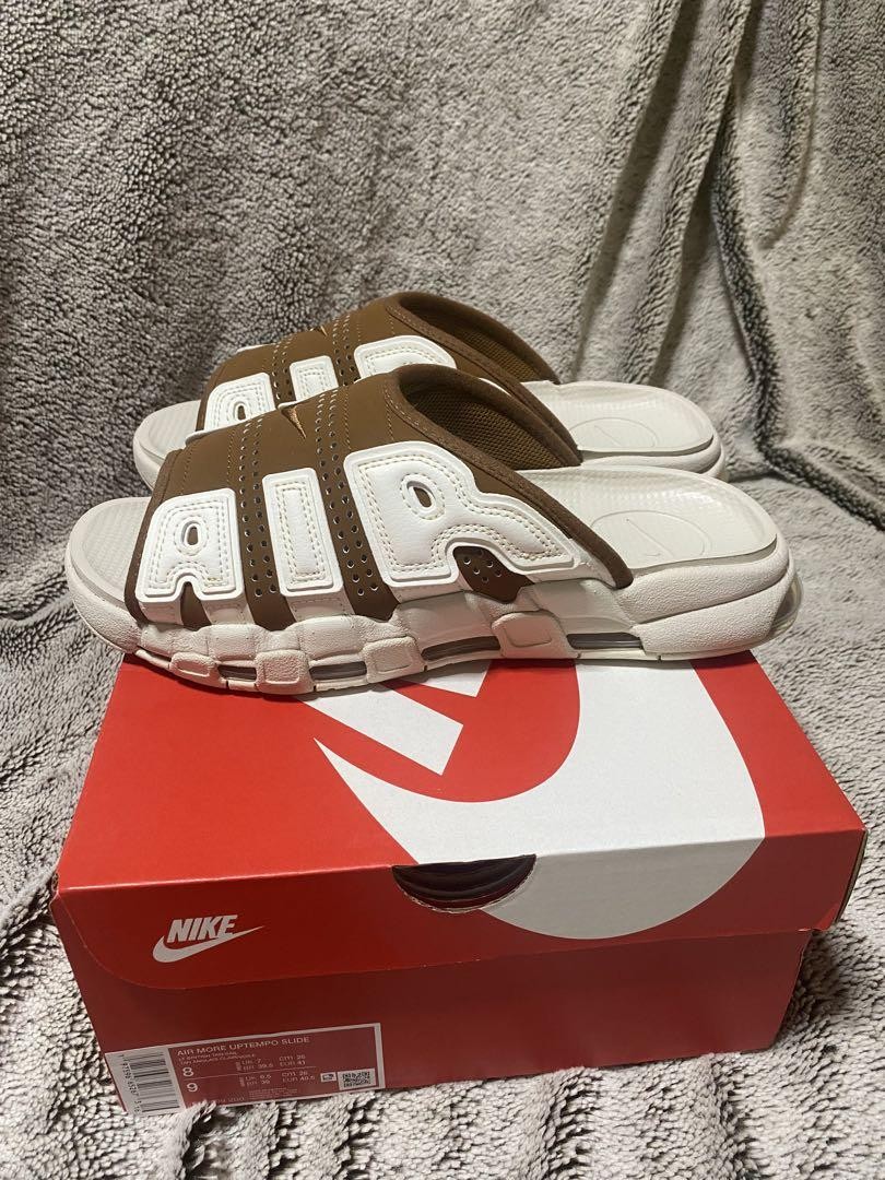 Nike Air More Uptempo Slide 茶/白　26cm Nike Air More Uptempo Slide Tea/White 26Cm Men Sandal Sports