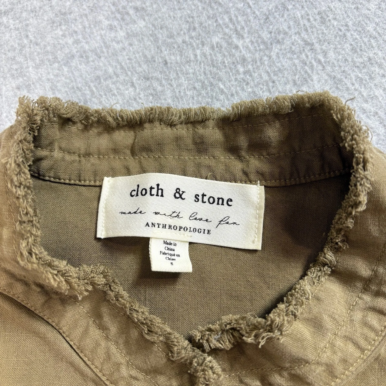 VETEMENTS Abito Anthropologie in tessuto e pietra donna S verde tunica manica lunga bottoni LEGGI